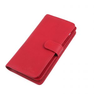 Majesty North 3023 Telefon Girişli Kırmızı Deri Cüzdan