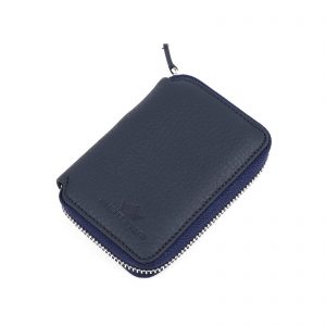 Majesty North 739 Mini Fermuarlı Deri Cüzdan Lacivert