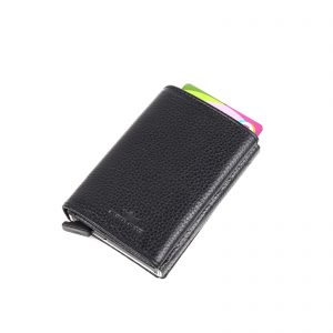 Majesty North 755 Deri Mekanizmalı Kartlık – Siyah