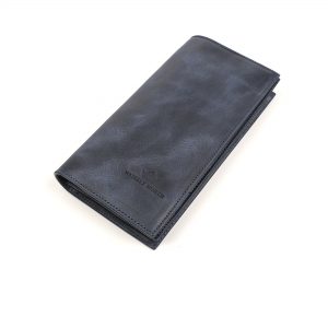 Majesty North 3018 Mıknatıslı Telefon Girişli Crazy Mavi Deri Cüzdan