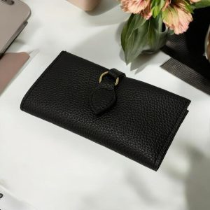 Majesty North 4010 Suni Desenli Deri Siyah Kadın Cüzdan