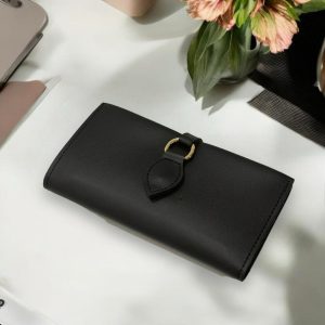 Majesty North 4010 Suni Düz Deri Siyah Kadın Cüzdan